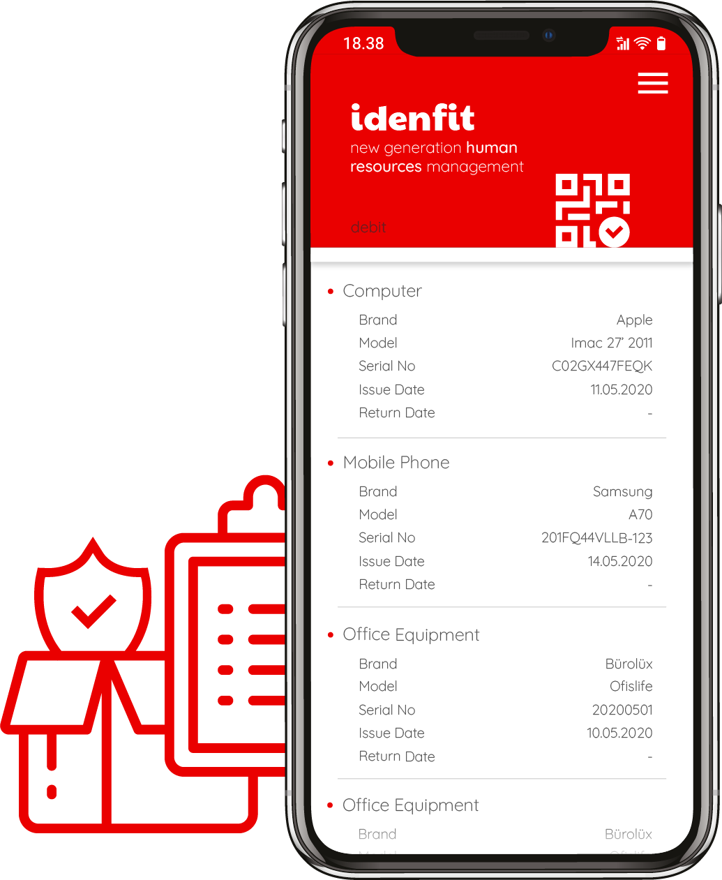 On Idenfit, it is easy to track the company assets and notify the employees about bringing back the items on time.